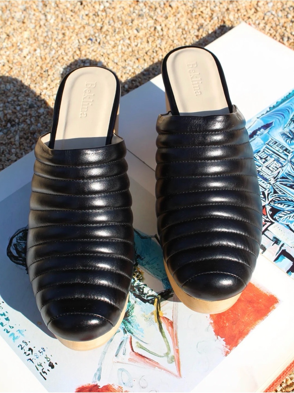 Beklina Ribbed Clog Black